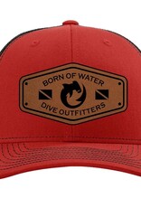 Born of Water Born of Water Dive Outfitters Hammerhead Shark Leather Patch Hat