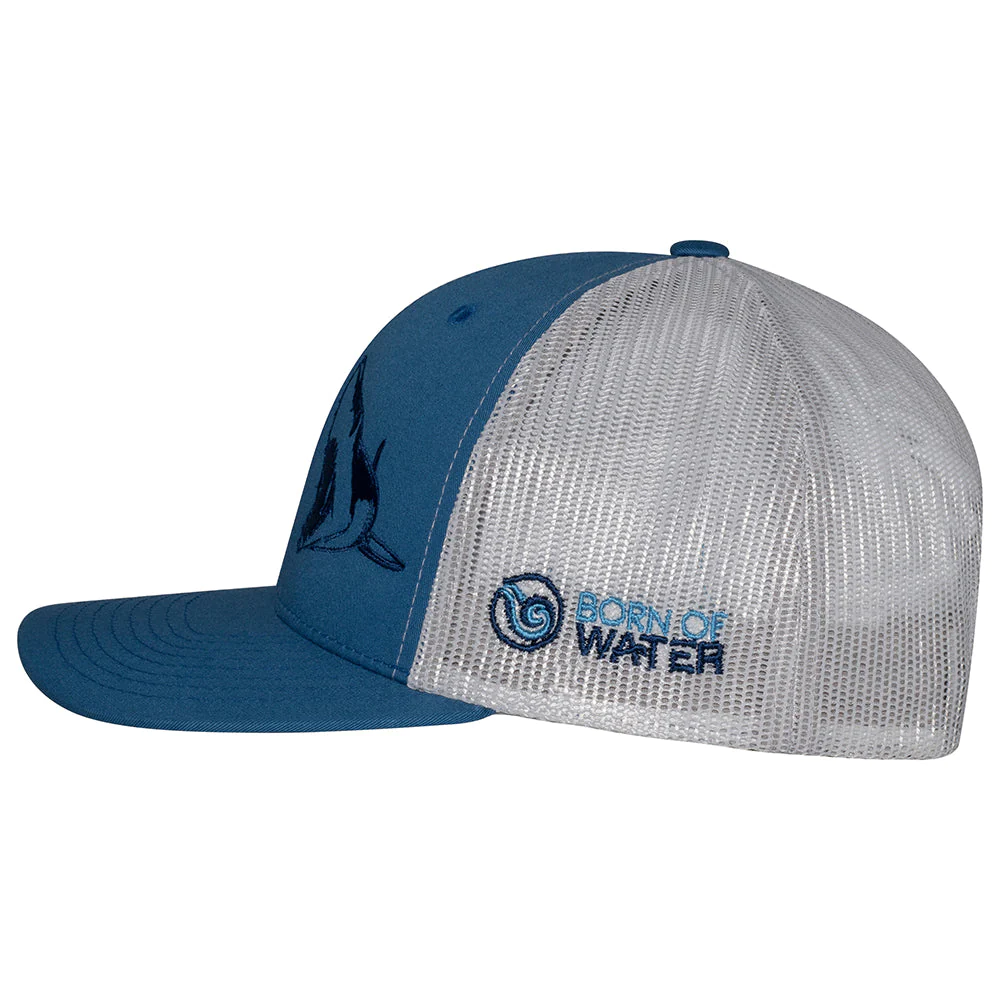 Born of Water Born of Water Trucker Hat Mako Blue Steel/Silver