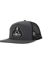 RedRum International Red Rum Spearfishing Mesh Snapback Hat Charcoal Gray & Black