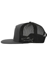 RedRum International Red Rum Spearfishing Mesh Snapback Hat Charcoal Gray & Black