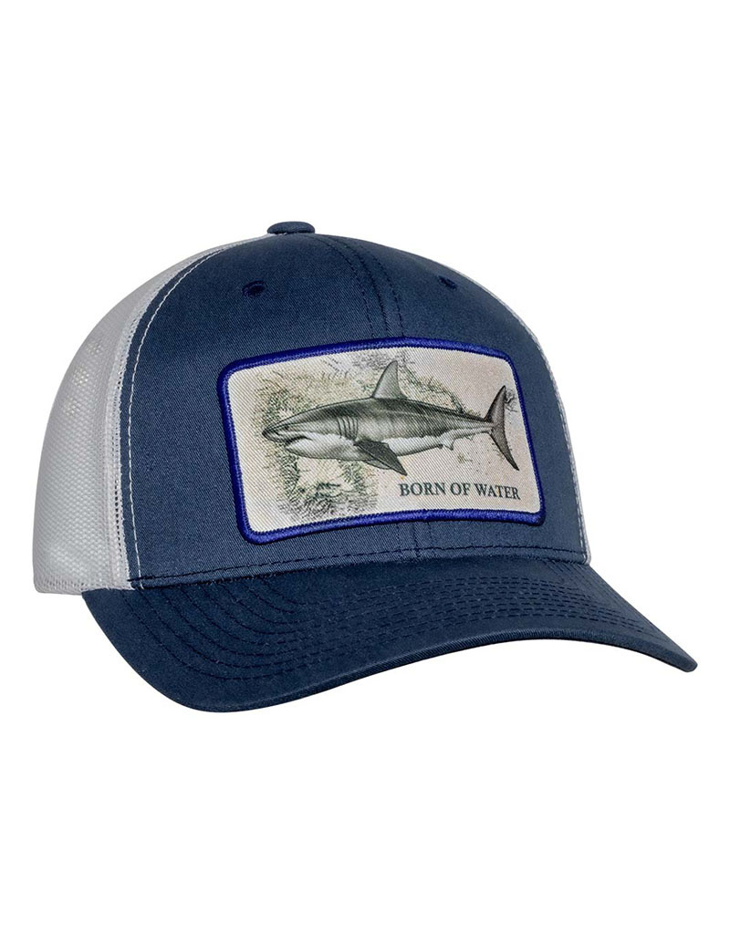 Born of Water Born of Water Great White Shark Patch Hat