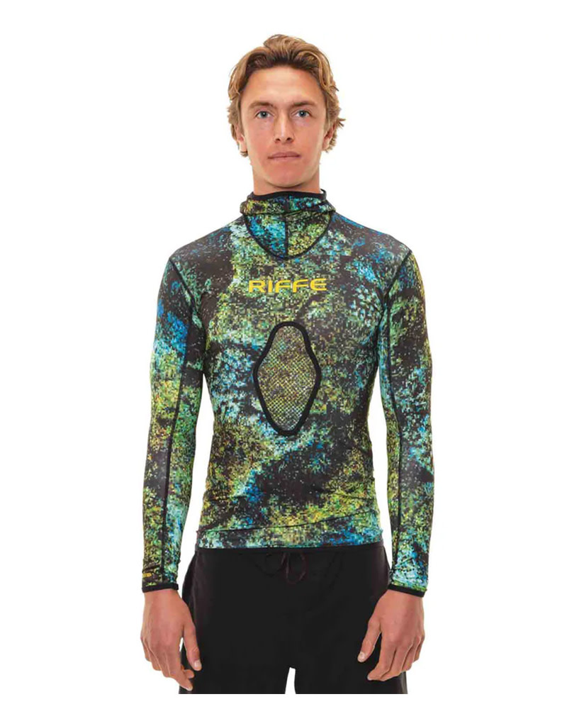 Riffe Riffe  Eco Hooded Long Sleeve Rash Guard with Loading Pad