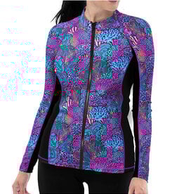 Spacefish Army Spacefish Army Full Zip Up Coral Kaleidoscope Rashguard