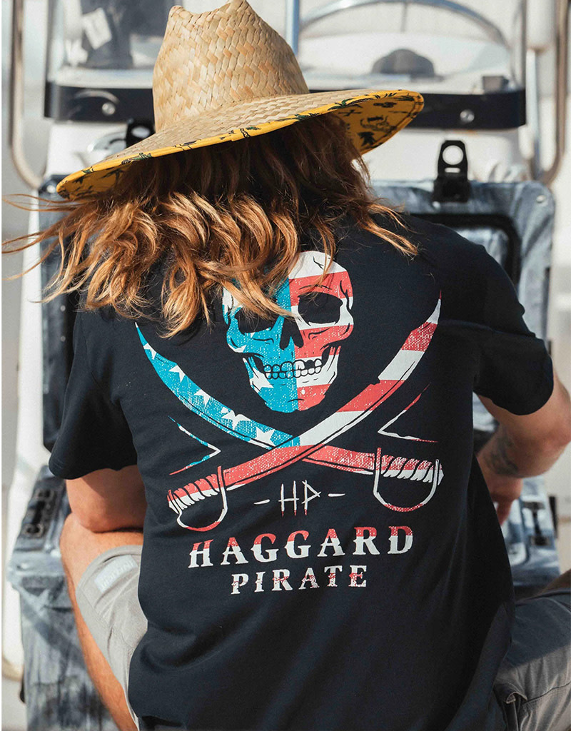 Haggard Pirate Haggard Pirate Skulled Patriot Tee