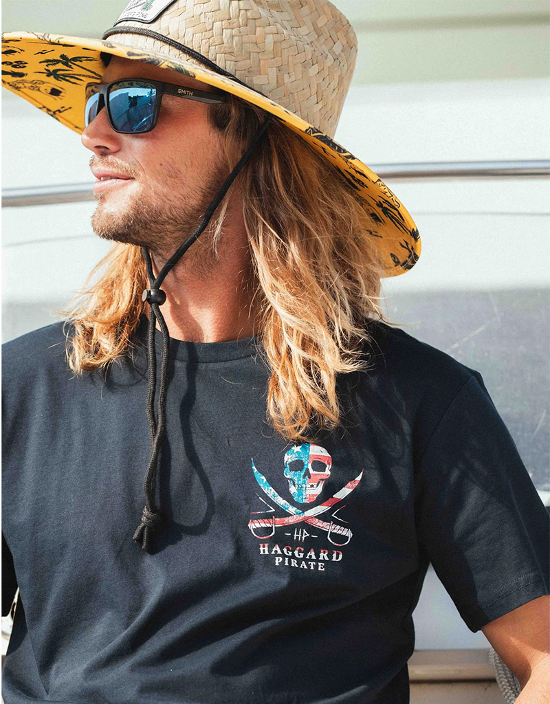 Haggard Pirate Haggard Pirate Skulled Patriot Tee