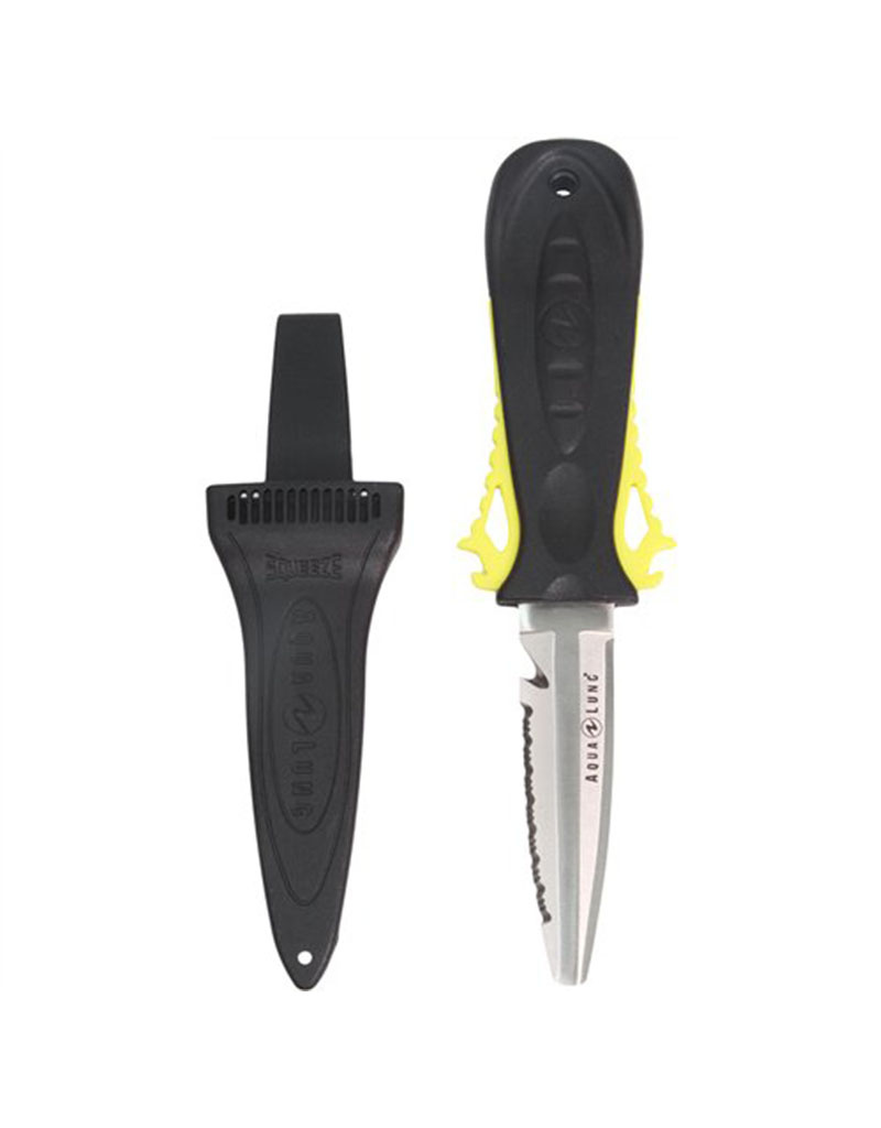 AquaLung AquaLung Squeeze Lock Knife Blunt Tip Yellow