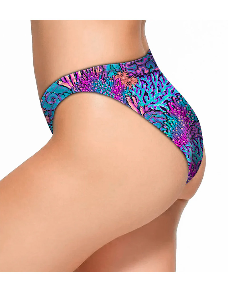 Spacefish Army Spacefish Army Coral Kaleidoscope Cheeky Bikini Bottoms