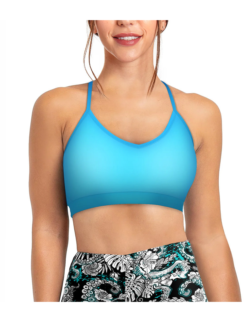 Spacefish Army Spacefish Army Bahama Blue Bikini Sports Bra