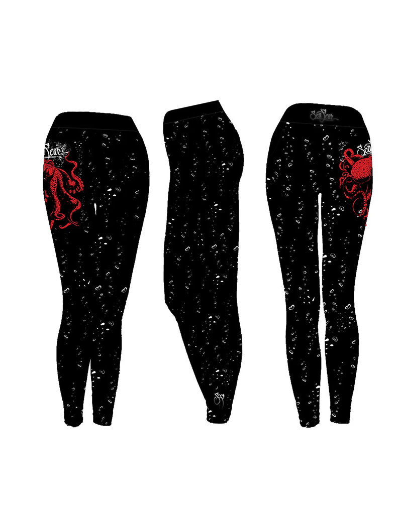 Sea Fear Sea Fear Red Octo Performance Leggings