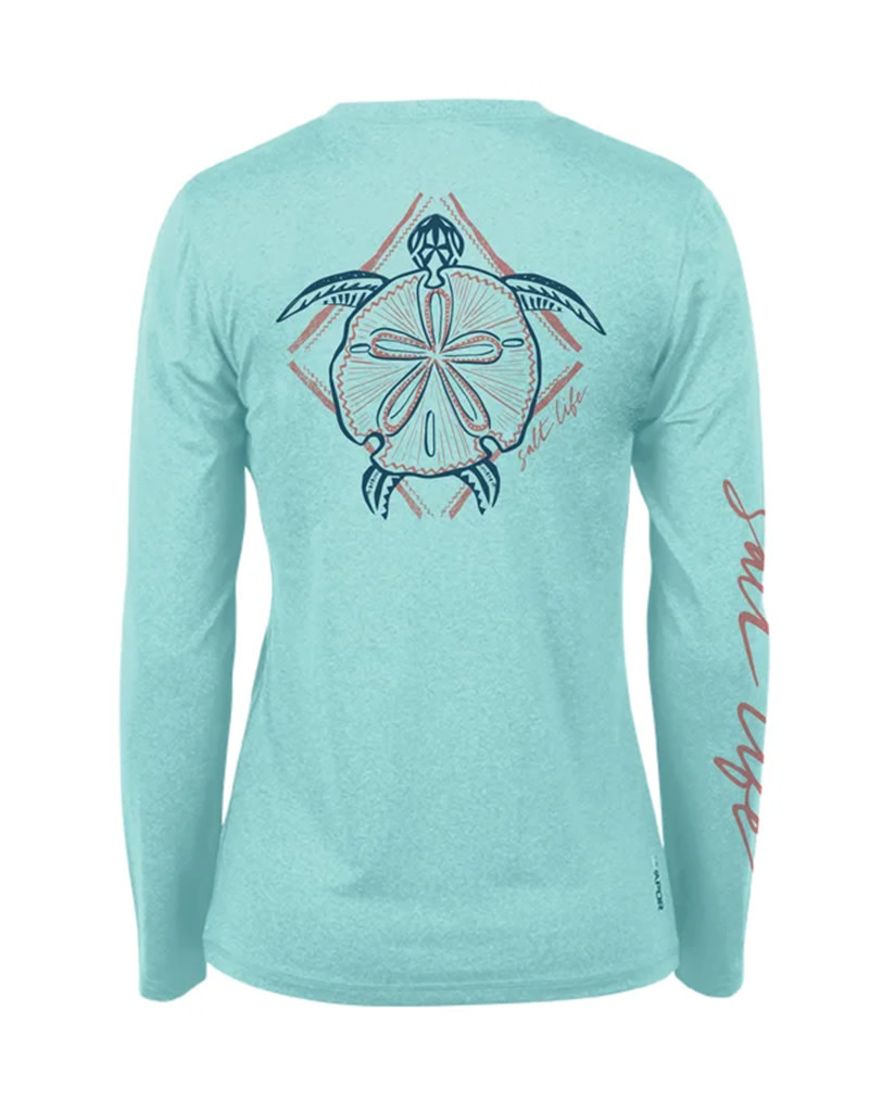 thumbnail image 2 of Salt Addiction Men's Long Sleeve Performance T-Shirt – UPF 50, Microfiber, Fishing Graphic (White) 2 of 5