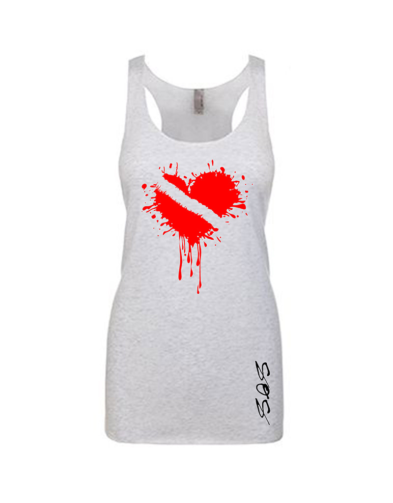 Stoked on Salt SOS Wet Dive Heart Tank Top