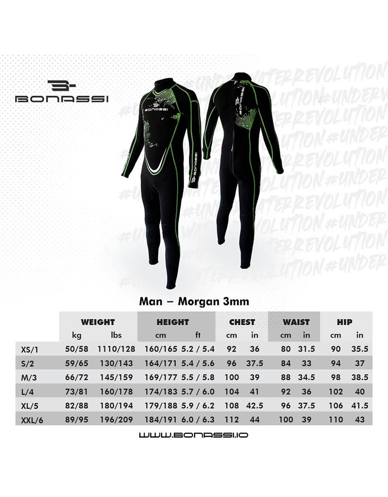BONASSI USA, INC Bonassi Morgan Wetsuit - Mens