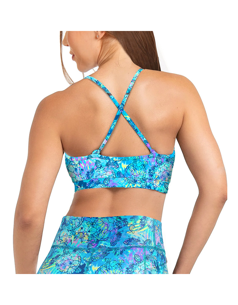 Spacefish Army Spacefish Army Eco-friendly Turtle Tie Dye Bikini Sports Bra  Hybrid