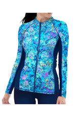 Spacefish Army Spacefish Army Eco-friendly Full Zip Up Turtle Tie Dye Rash  Guard