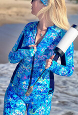 Spacefish Army Spacefish Army Eco-friendly Full Zip Up Turtle Tie Dye Rash  Guard