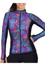 Spacefish Army Spacefish Army Full Zip Up Coral Kaleidoscope Rashguard