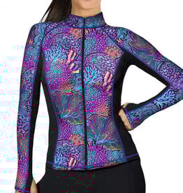 Spacefish Army Spacefish Army Full Zip Up Coral Kaleidoscope Rashguard