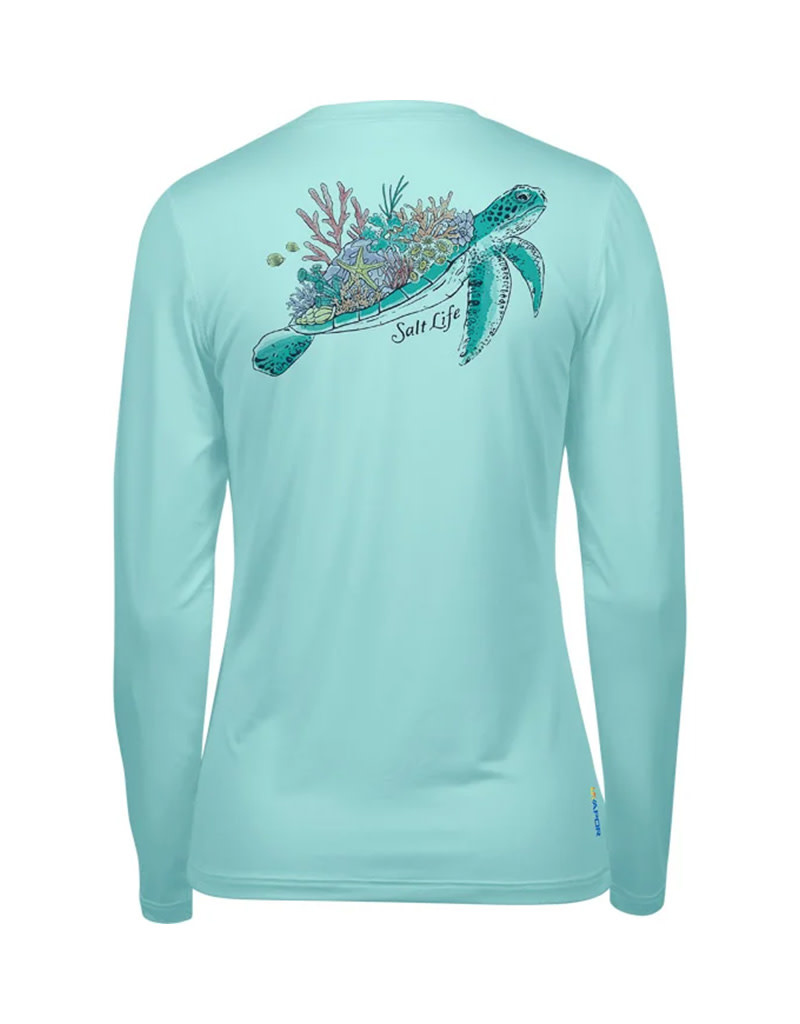 Saltlife LLC Salt Life Womens Performance Turtle Reef LS SLX