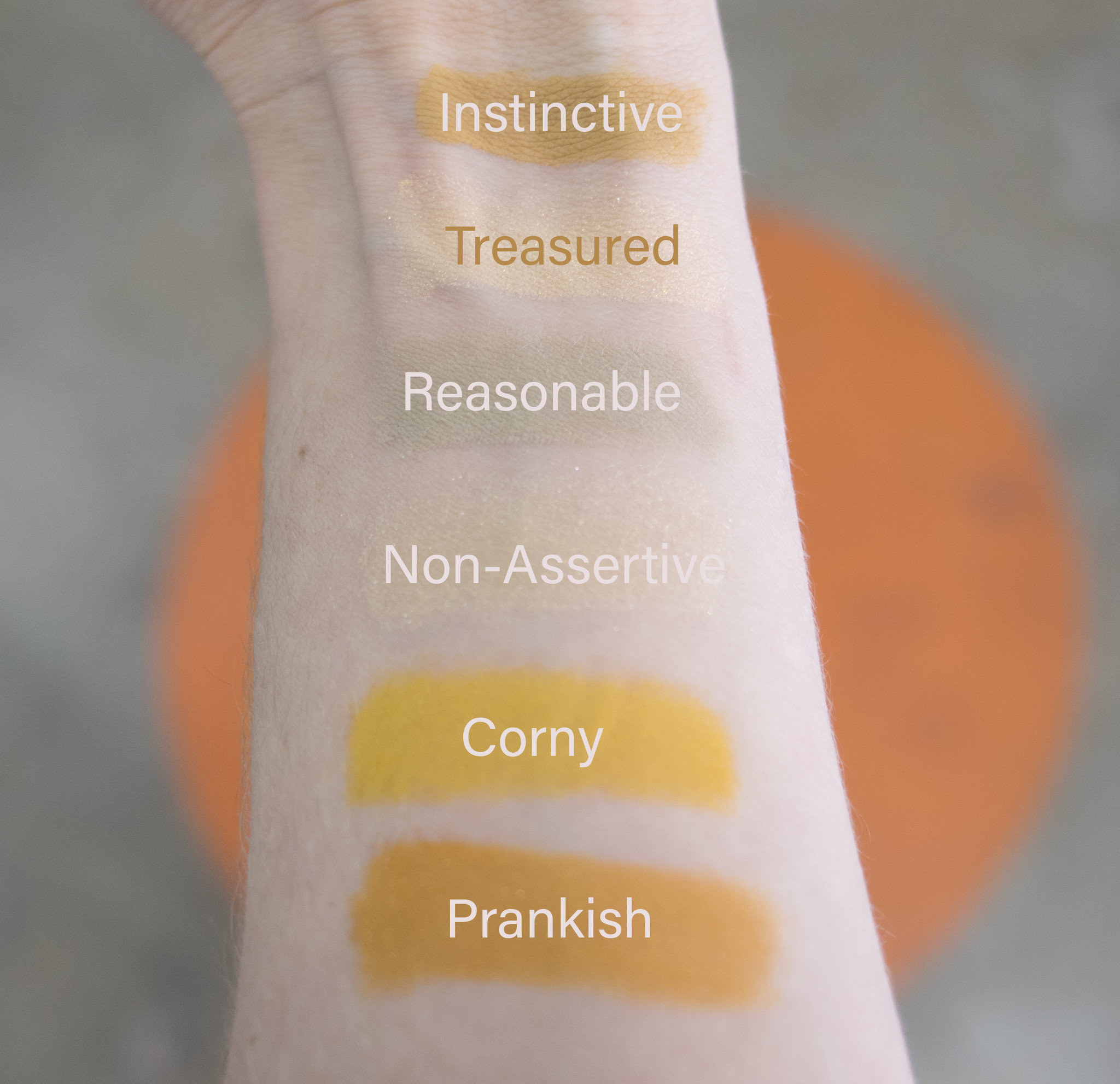 warm skin with yellow red swatches