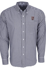 Vantage Vantage Men's Easy-Care Gingham Check Shirt with shield #1107