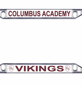 License Plate Frame - White/Maroon