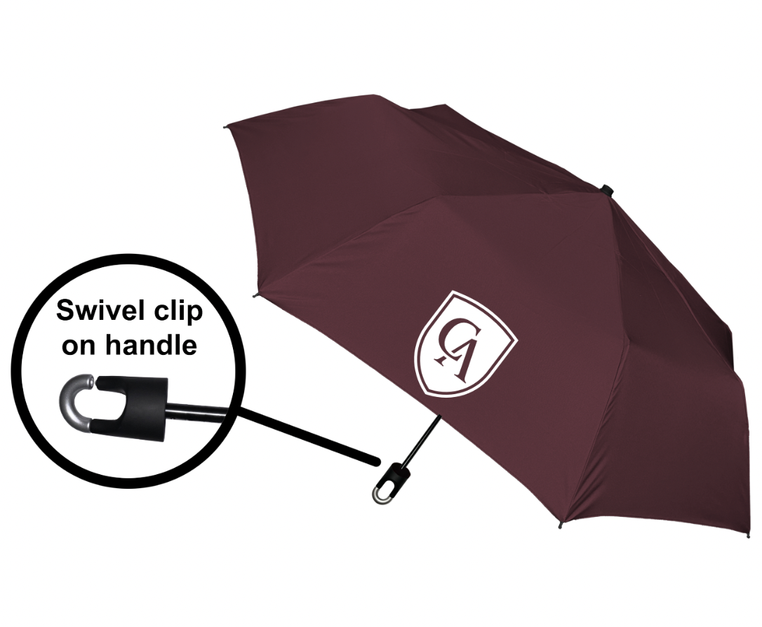 Storm Duds Storm Clip CA Shield mini umbrella Maroon