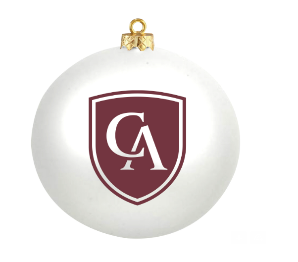 CA Shield White Ornament