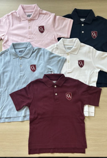 Lands End Youth Lands End Interlock Short Sleeve Polo with Shield
