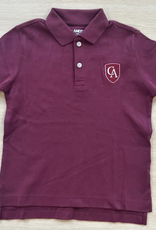 Lands End Youth Lands End Interlock Short Sleeve Polo with Shield