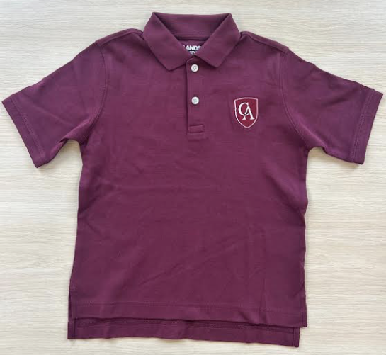 Lands End Youth Lands End Interlock Short Sleeve Polo with Shield
