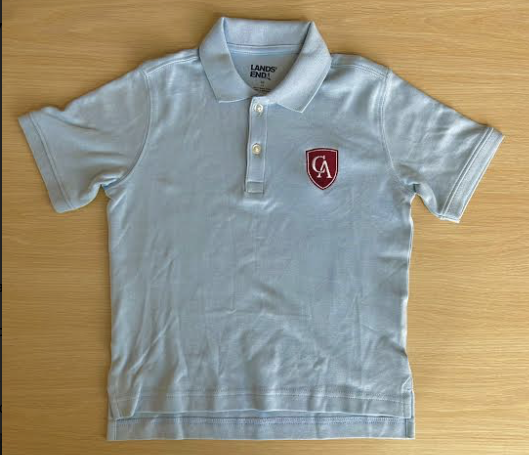Lands End Youth Lands End Interlock Short Sleeve Polo with Shield