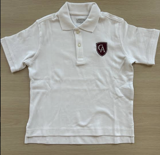 Lands End Youth Lands End Interlock Short Sleeve Polo with Shield