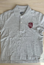 Lands End Youth Lands End Interlock Short Sleeve Polo with Shield