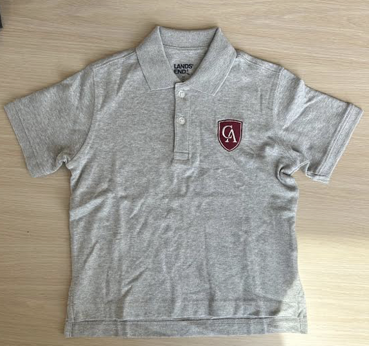 Lands End Youth Lands End Interlock Short Sleeve Polo with Shield
