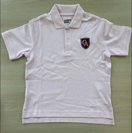 Lands End Youth Lands End Interlock Short Sleeve Polo with Shield
