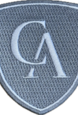 Varsity Line CA Shield Embroidered Patch - 3" Grey