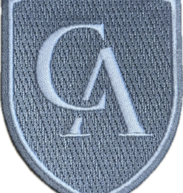 Varsity Line CA Shield Embroidered Patch - 3" Grey