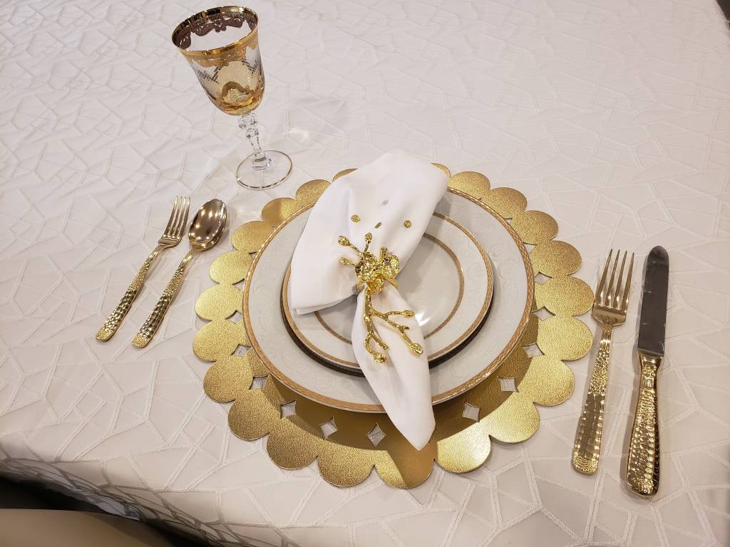 Flower Gold Placemat