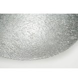 Pressed Scribble Silver Round Placemat