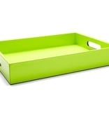 Harman Green Faux Leather Serving Tray