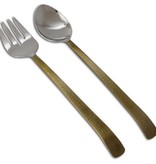 Bent Gold Serving Spoons