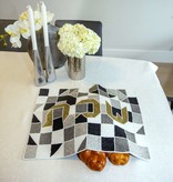 Glass beaded Geometric bold puzzle challah cover