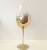 Gold White Wine Glass 17.5 oz set of 4