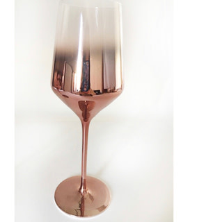 Ombre Copper Plating Red Wine Glass 19 Oz S/4