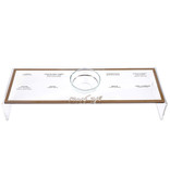 Waterdale Collection Lucite Gold Raised Simanim Tray S/4