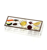 Waterdale Collection Lucite Silver Raised Simanim Tray S/4