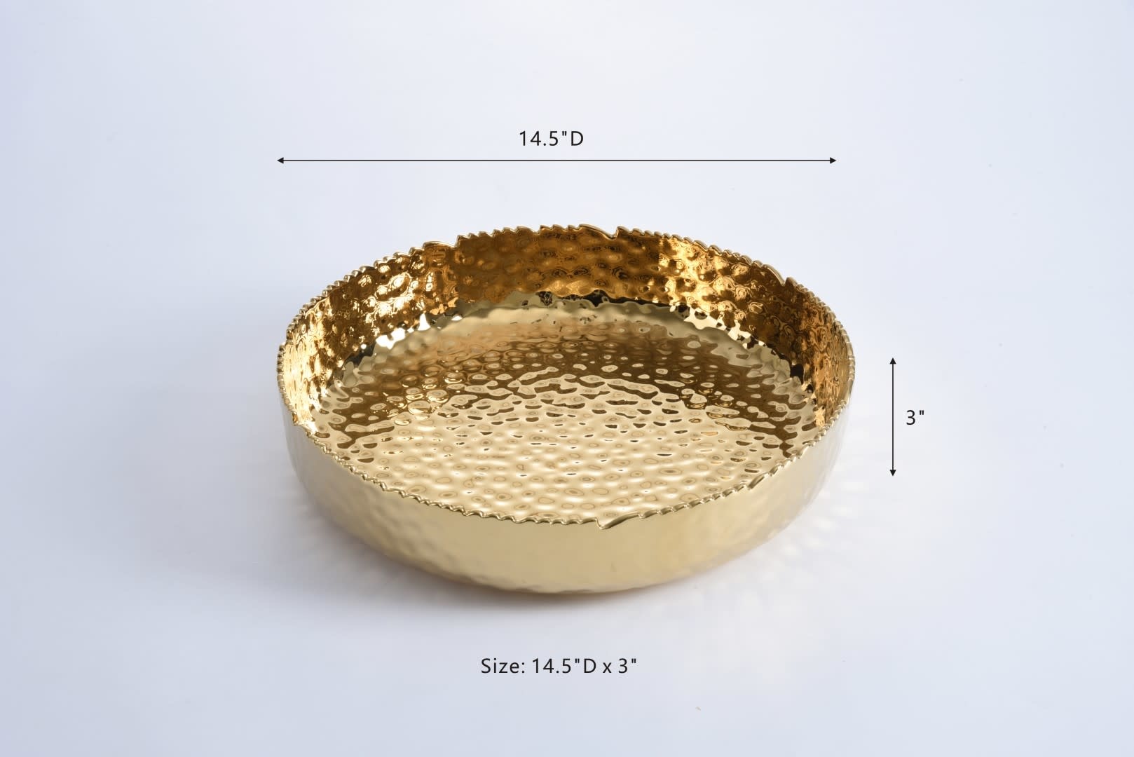 Millennium Gold Large Shallow Bowl