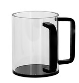 Lucite Wash Cup With Black Handles