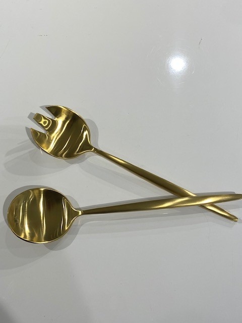 Tai Chi Gold Matte Serving Spoons