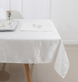TC1324- 70 x 160 Jacquard Off White Tablecloth